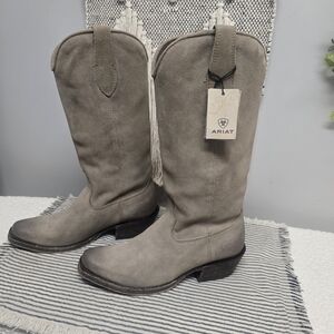 Ariat Taupe Suede Western Boots